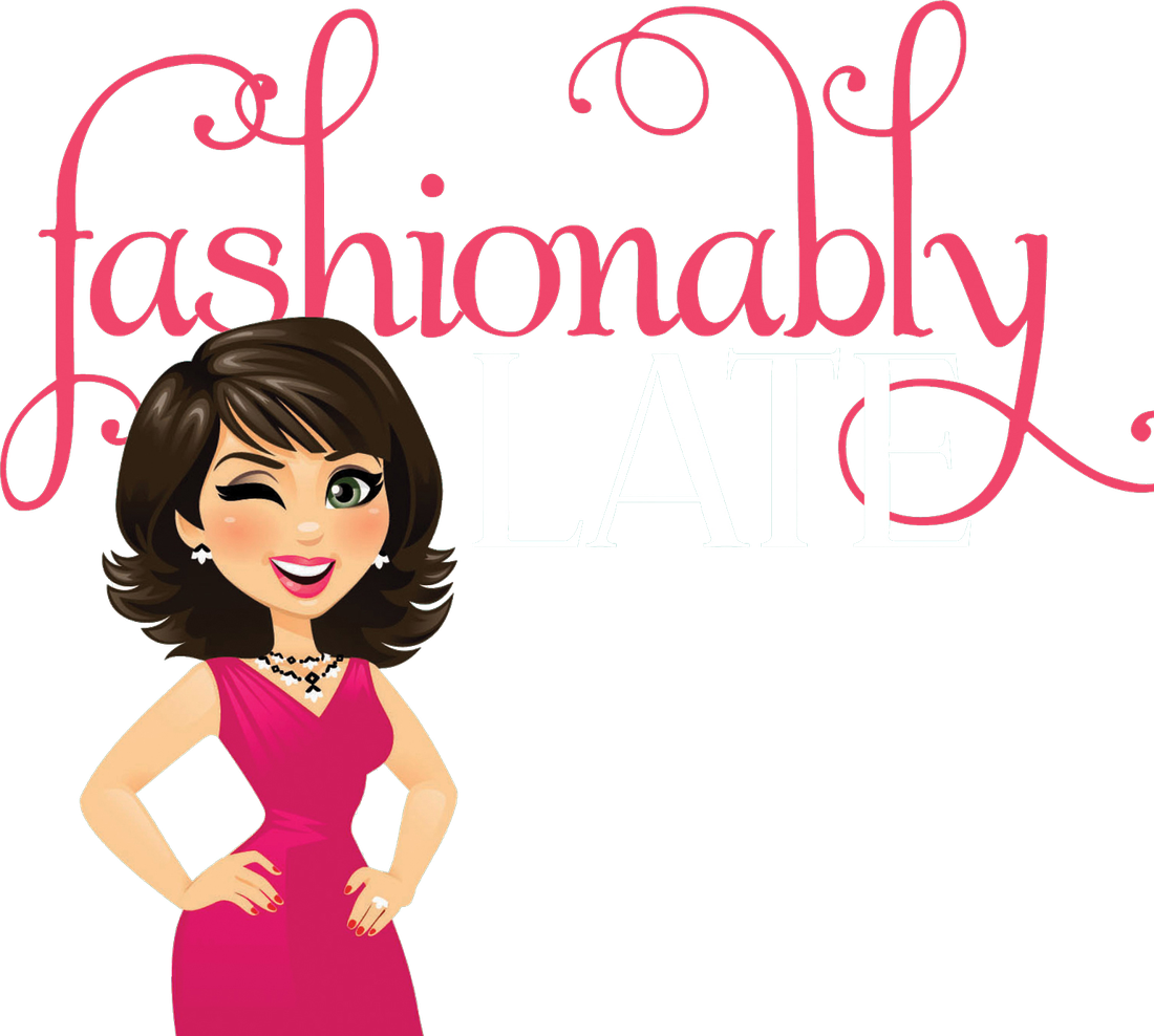 fashionably LATE, with Danne's character winking in a pink dress